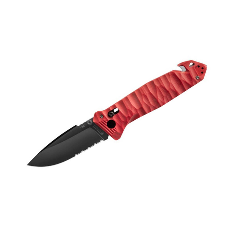 TB Outdoor C.A.C. S200 G10 Textured Red Serrated